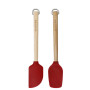 Лопатка кухонна KitchenAid Coreline для тіста, Набір 2 шт, 23,5 см, береза, червоний (KQR750OHERE)