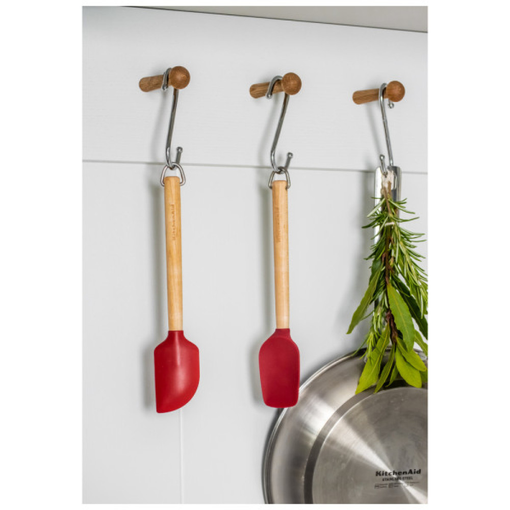 Лопатка кухонна KitchenAid Coreline для тіста, Набір 2 шт, 23,5 см, береза, червоний (KQR750OHERE)