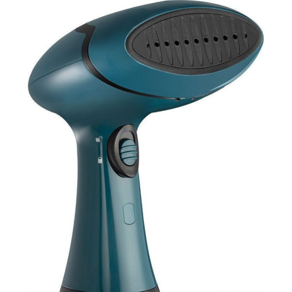 Відпарювач Russell Hobbs компактний Steam Genie, 1800Вт, 200мл, постійна пара - 28гр, нерж. сталь, чорно-бірюзовий