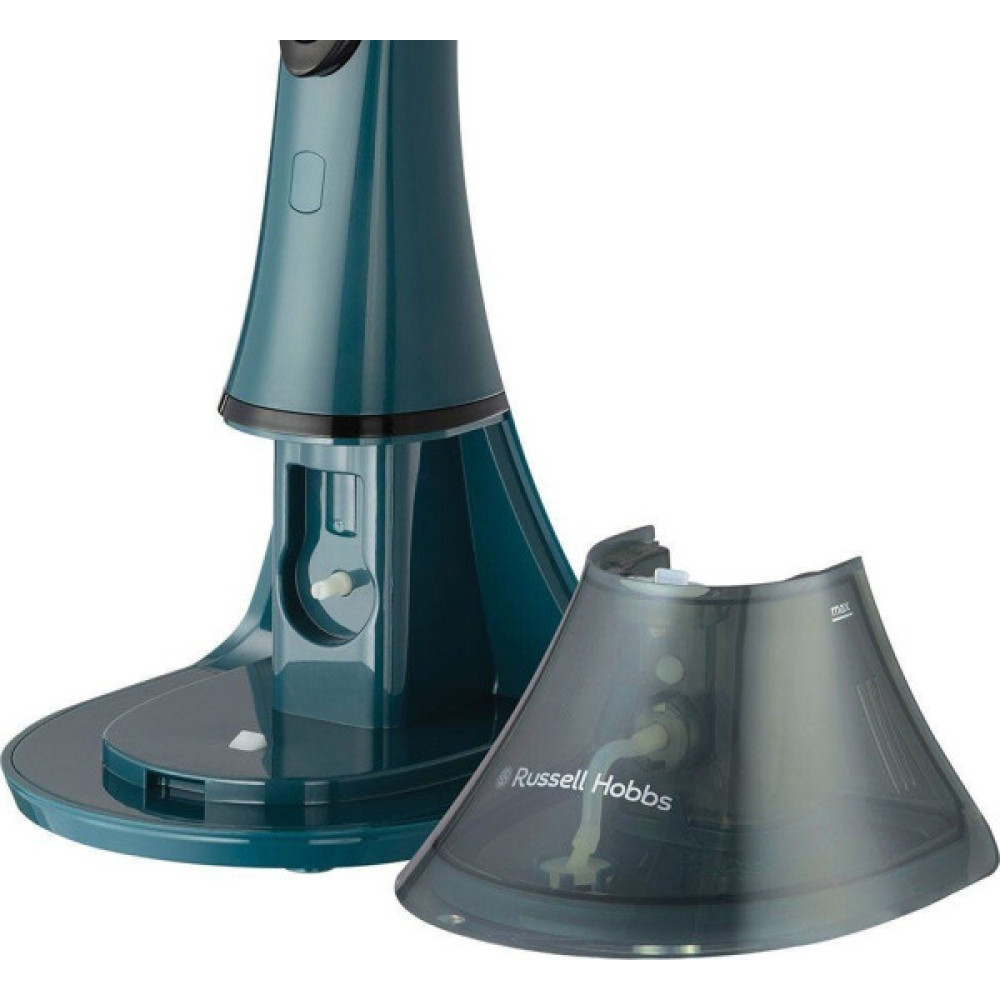 Відпарювач Russell Hobbs компактний Steam Genie, 1800Вт, 200мл, постійна пара - 28гр, нерж. сталь, чорно-бірюзовий