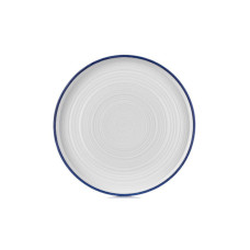 Тарілка By Bone серія "Helix" декор "Navy Blue" рельєфна з бортом 90° 27 см (HL-NBL-27-DZ)