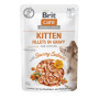 Вологий корм для кішок Brit Care Cat Fillets in Gravy with Savory Salmon філе в соусі з лососем 85 г (8595602565313)