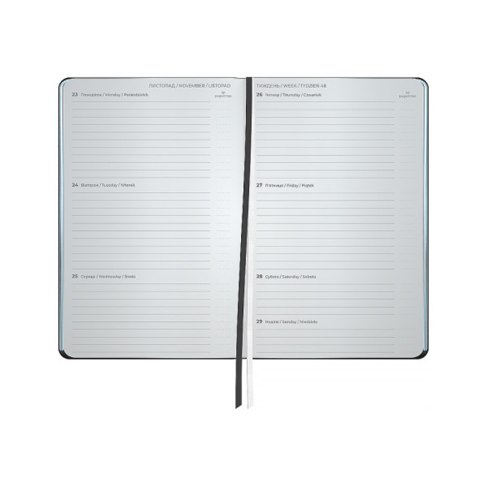 Тижневик Axent датований 2026 Partner City Soft 125х195, чорний (8521-26-01-A)