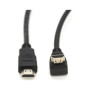 Кабель мультимедійний HDMI M to HDMI M 1.5m V1.4 90° corner black Merlion (YT-HDMI(M)/(M)HS-1.5m-90°)