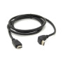 Кабель мультимедійний HDMI M to HDMI M 1.5m V1.4 90° corner black Merlion (YT-HDMI(M)/(M)HS-1.5m-90°)