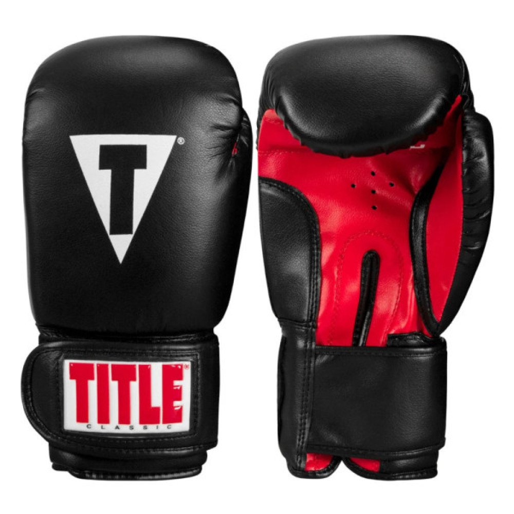 Боксерські рукавички Title Classic Boxing Gloves Black/Red Large (CABG L BK/RD)