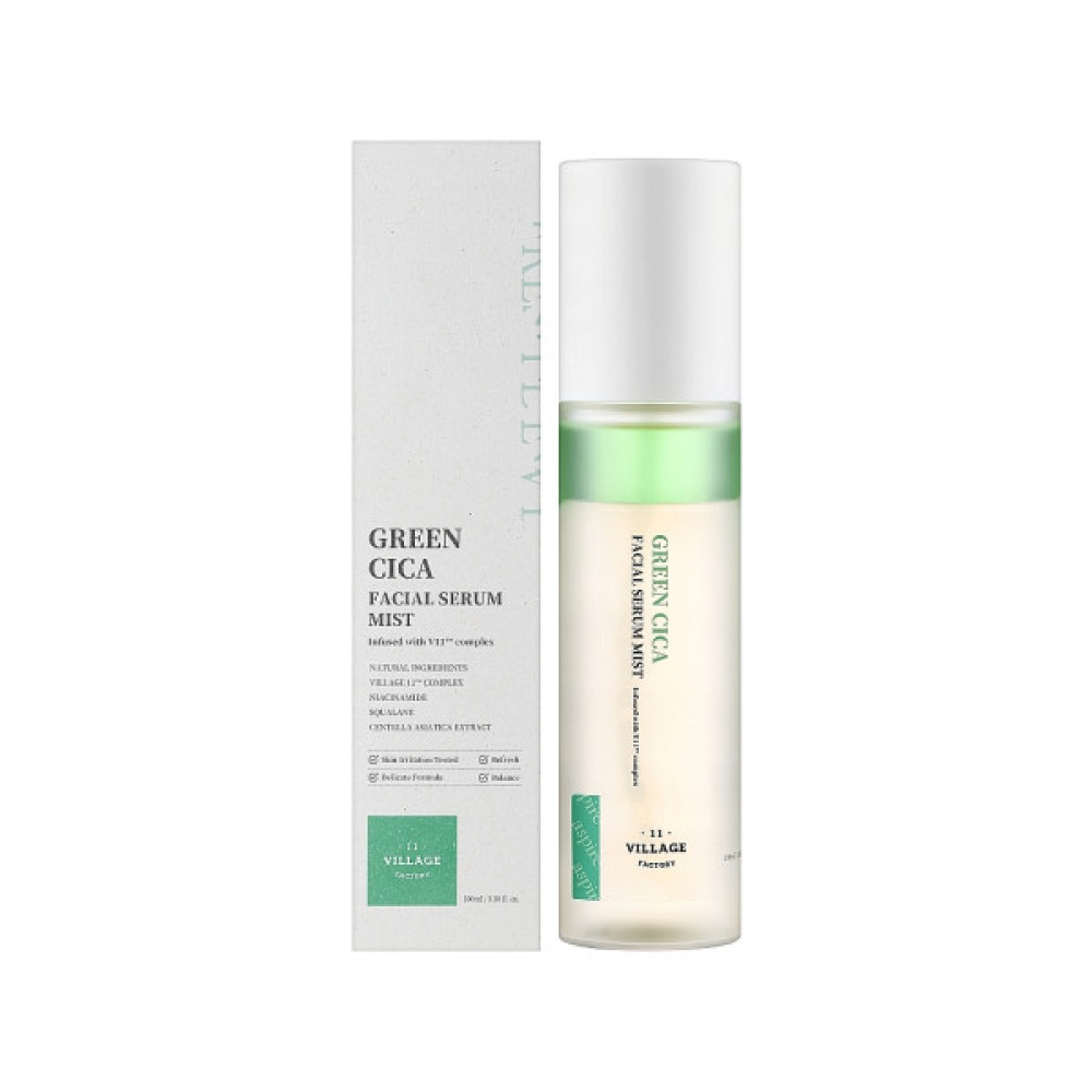 Сироватка для обличчя Village 11 Factory Fresh Dewy Green Cica Facial Serum Mist 100 мл (8809663756024)