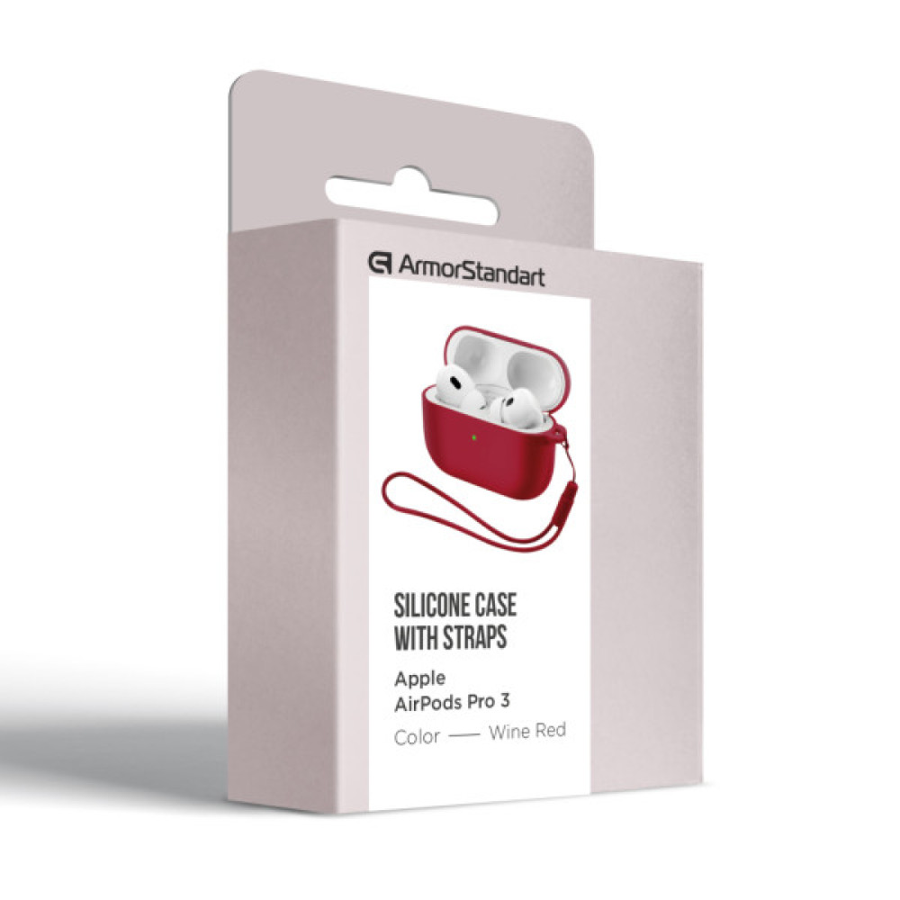 Чохол для навушників Armorstandart Silicone Case для Apple Airpods Pro 3 Wine Red (ARM88302)