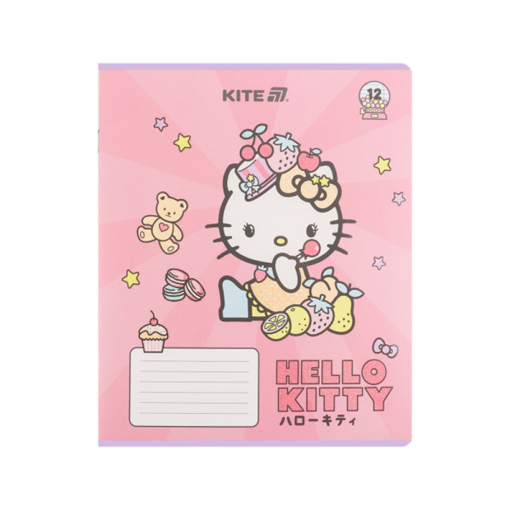 Зошит Kite Hello Kitty, 12 аркушів, лінія (HK25-234-1)