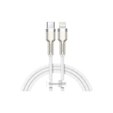 Дата кабель USB-C to Lightning 2.0m Cafule Metal PD 20W white Baseus (CATLJK-B02)