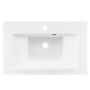 Раковина, умивальник ARDESTO Emma, штучний камінь, прямокут., з отвором для змішувача, з отвором для переливу, 700х447х140мм, накладний, білий