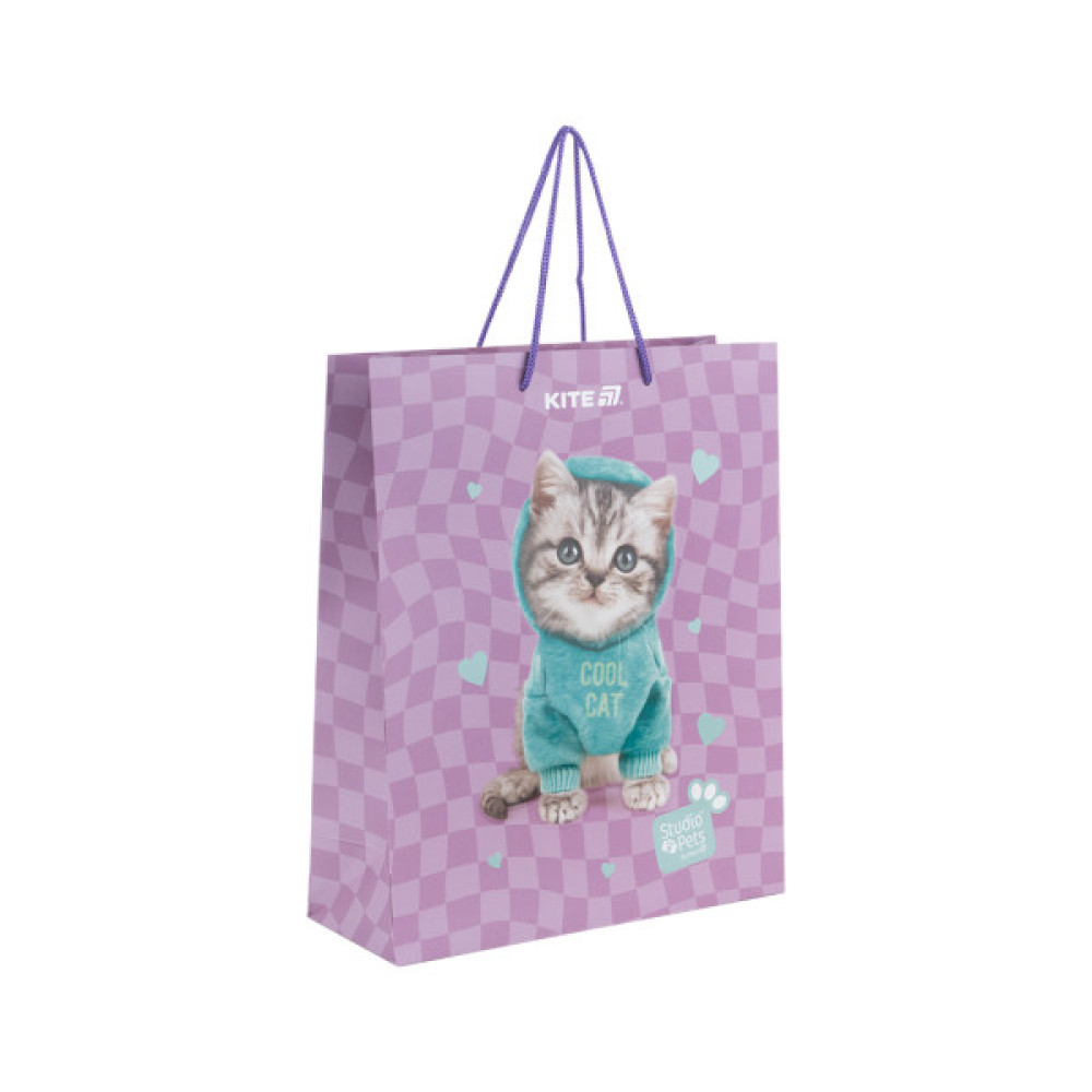 Подарунковий пакет Kite Studio Pets, 26х32 см (SP25-266)