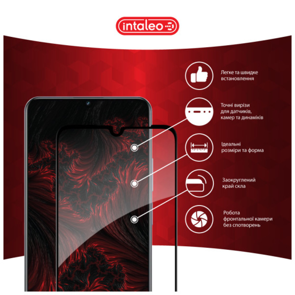 Скло захисне Intaleo Full Glue Realme Note 60 Black (1283126608995)