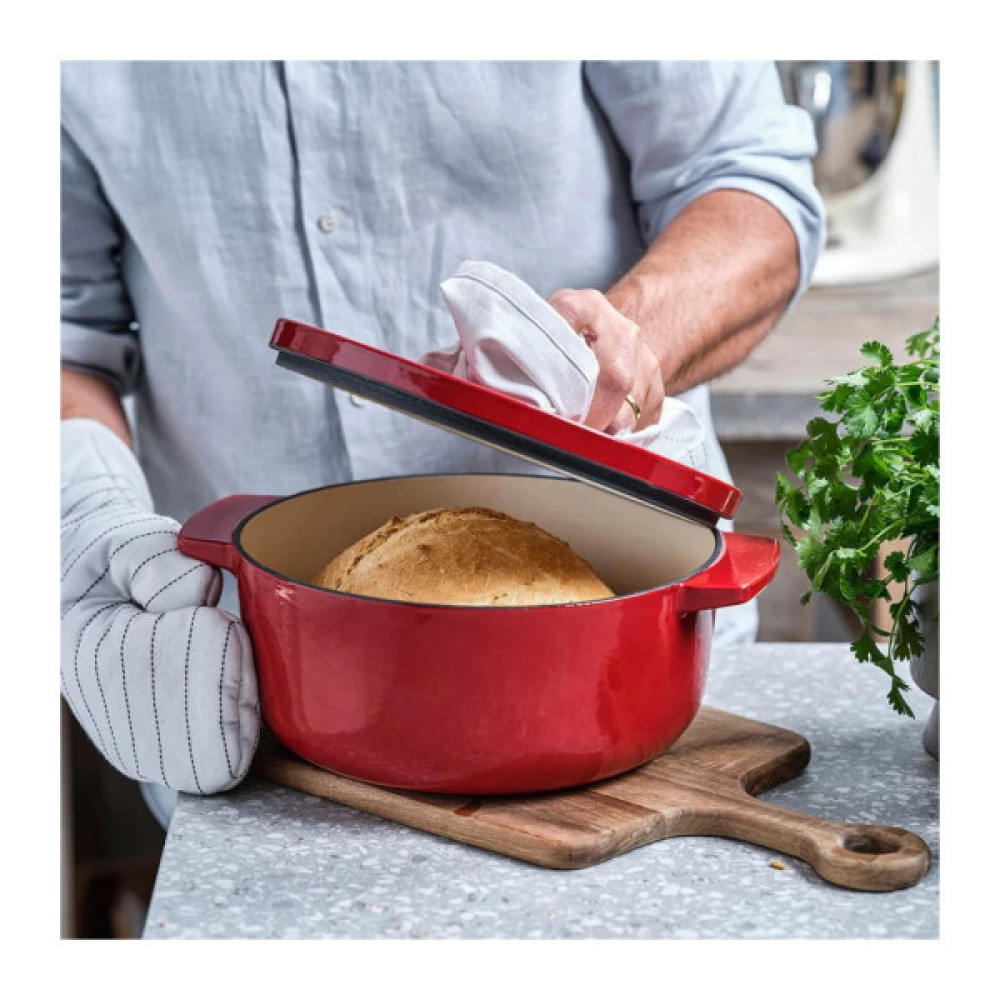 Каструля KitchenAid чавунна з кришкою 5,2 л Червона (CC006060-001)