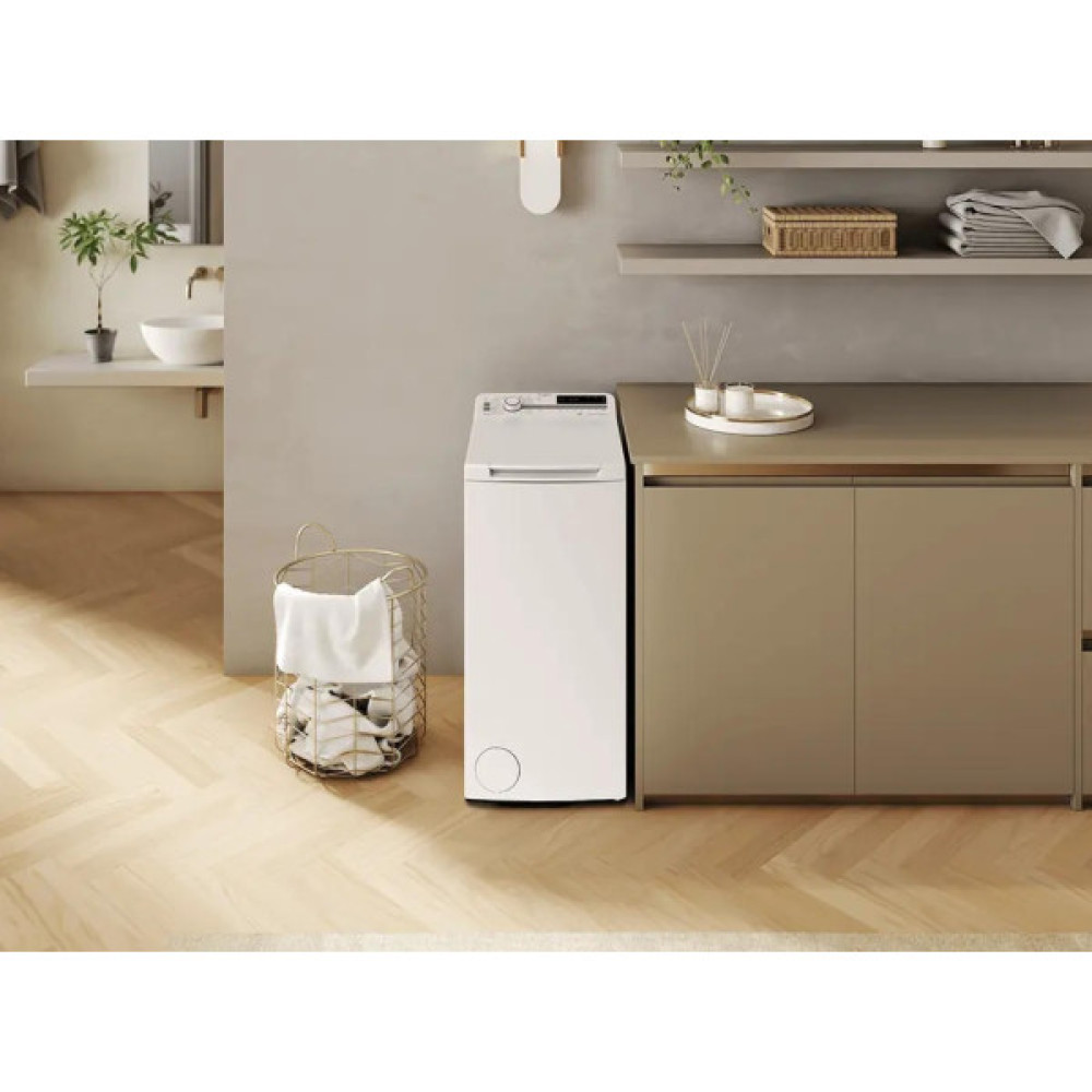 Пральна машина Whirlpool вертикальна, 7кг, 1200, B, 60см, дисплей, інвертор, білий