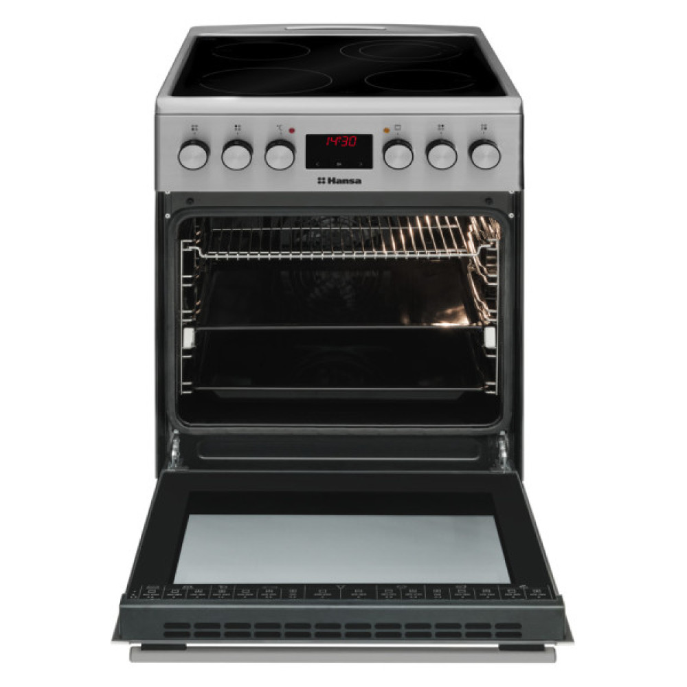 Плита Hansa електрична склокерамічна, 65л, 50x60см, дисплей, конвекція, нерж