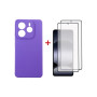 Чохол до мобільного телефона Dengos Kit Xiaomi Redmi Note 14 5G Carbon + 2 pcs glass (Purple) (DG-CTG2P-10) Чохол до мобільного телефона Dengos Kit Xiaomi Redmi Note 14 5G Carbon + 2 pcs glass (Purple) (DG-CTG2P-10)