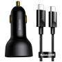 Зарядний пристрій Baseus Superme Digital Display PPS Dual Quick Charger Car Charger black (TZCCZX-01)
