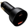 Зарядний пристрій Baseus Superme Digital Display PPS Dual Quick Charger Car Charger black (TZCCZX-01)