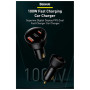 Зарядний пристрій Baseus Superme Digital Display PPS Dual Quick Charger Car Charger black (TZCCZX-01)