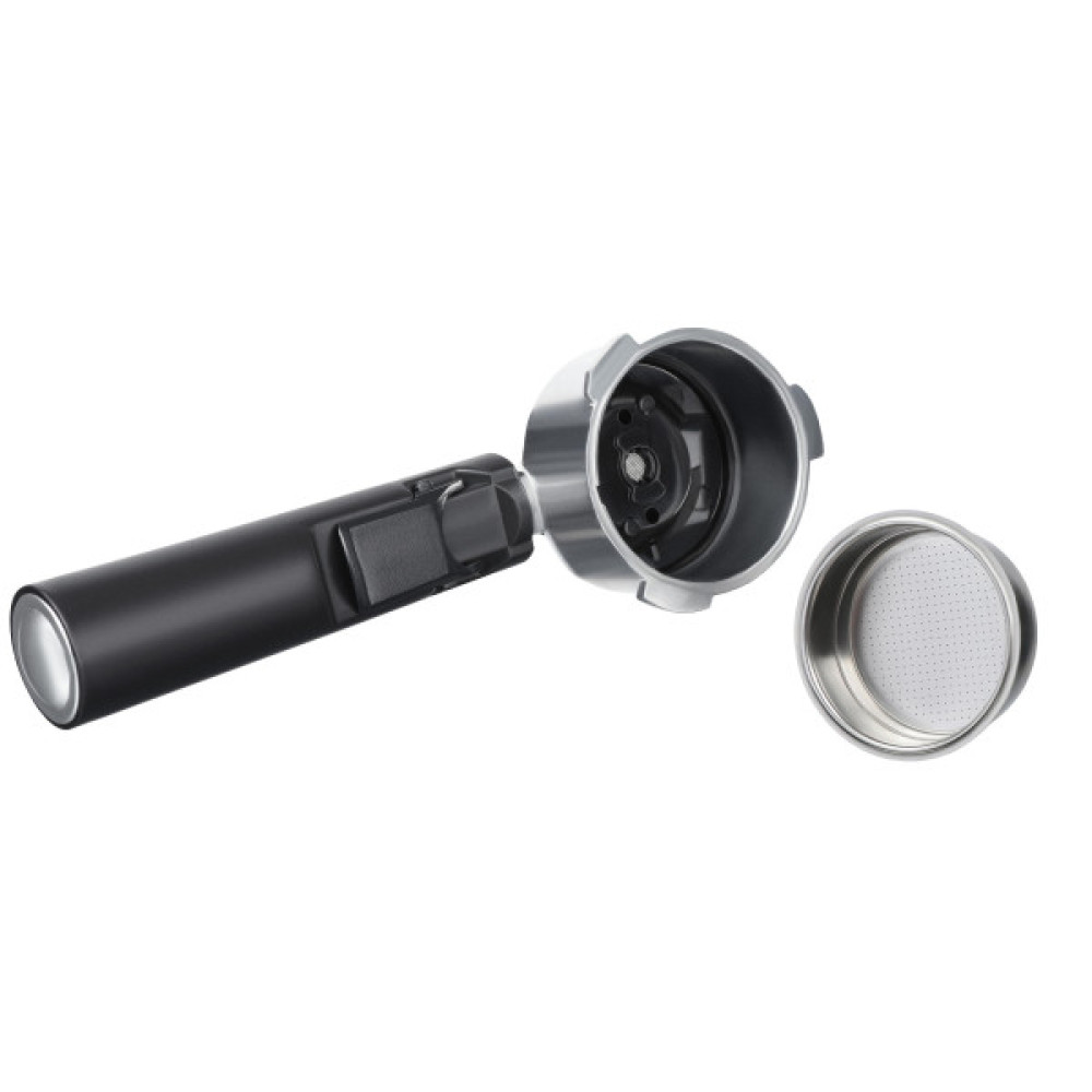 Кавоварка ARDESTO ріжкова Steel Collection 1.6л, мелена, ручний капучинатор, сріблясто-чорний