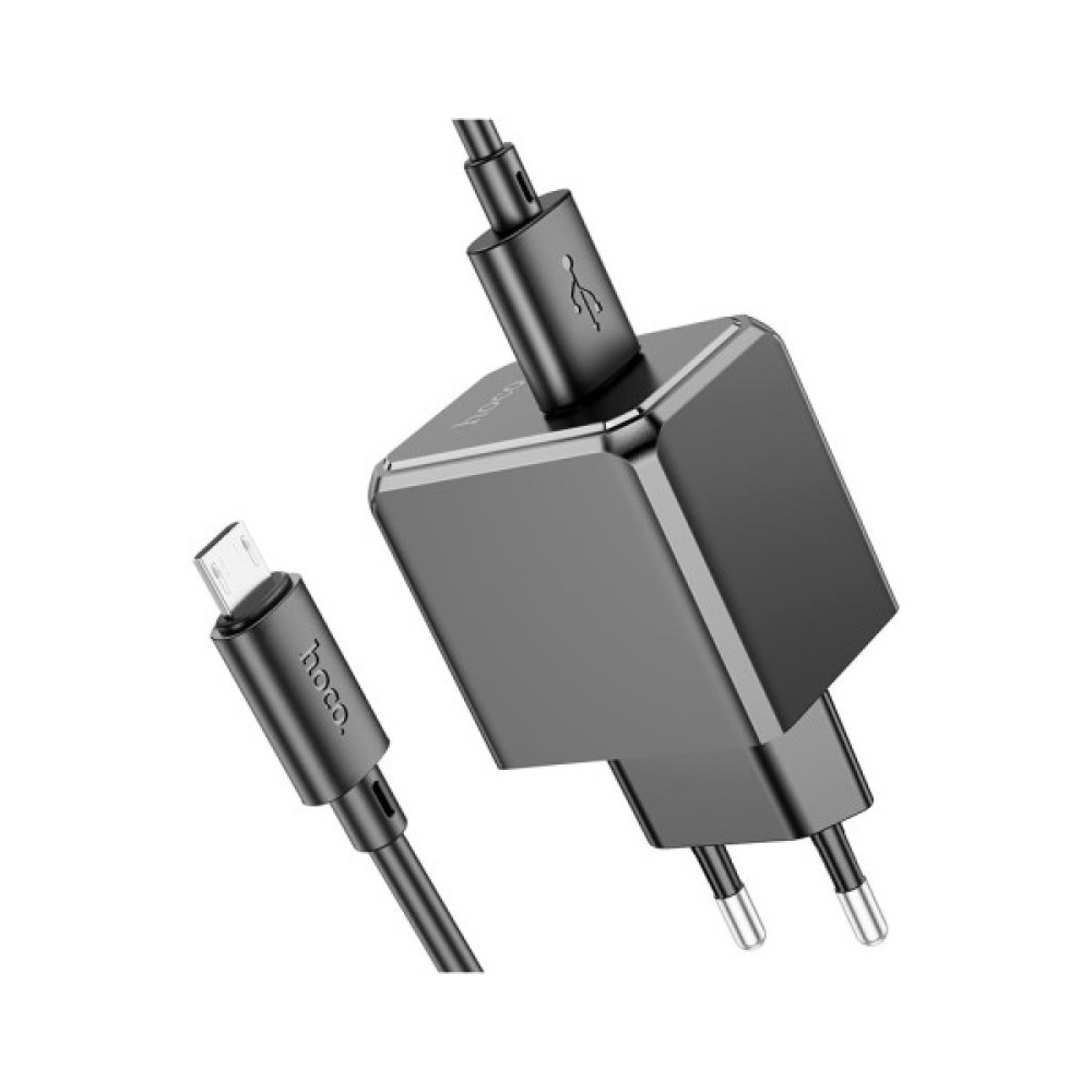 Зарядний пристрій HOCO CS11A Ocean USB + cable USB to Micro 5P 10.5W Black (6942007603584)