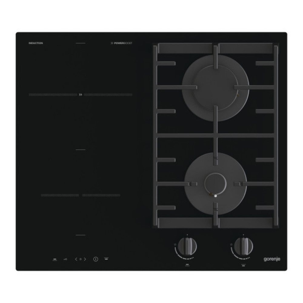 Варильна поверхня Gorenje комбінована (2 газ + 2 інд), 60см, чорний