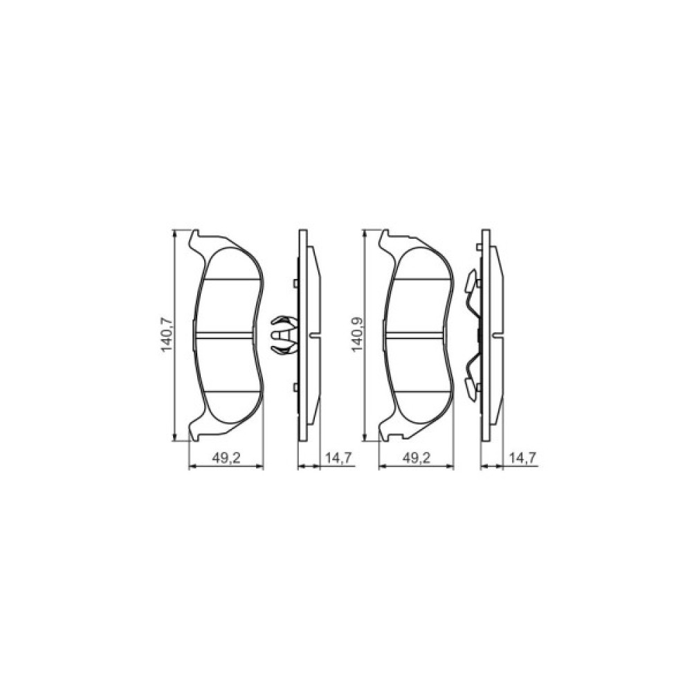 Гальмівні колодки Bosch 0 986 494 419
