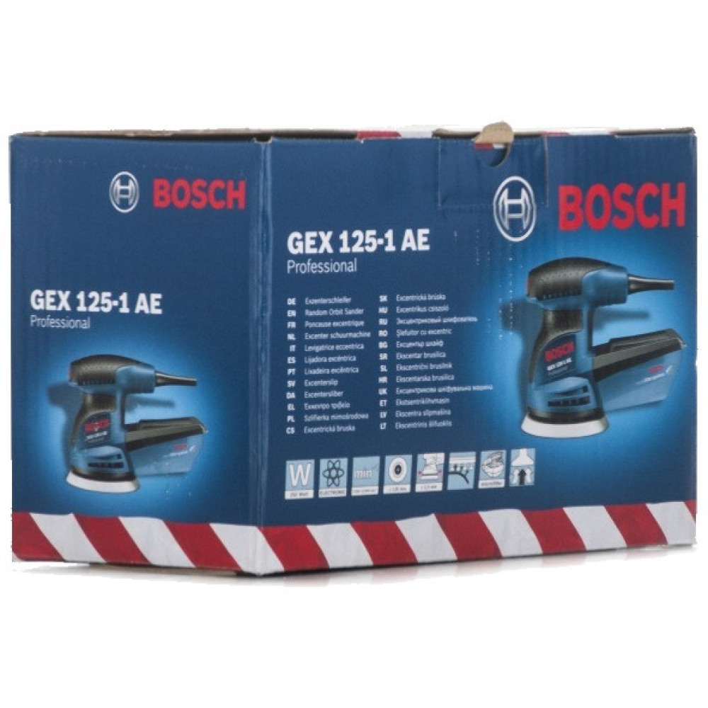 Шліфмашина ексцентрикова Bosch Professional GEX 125-1 AE 250Вт 125мм 7500-12000об·хв 1.3кг