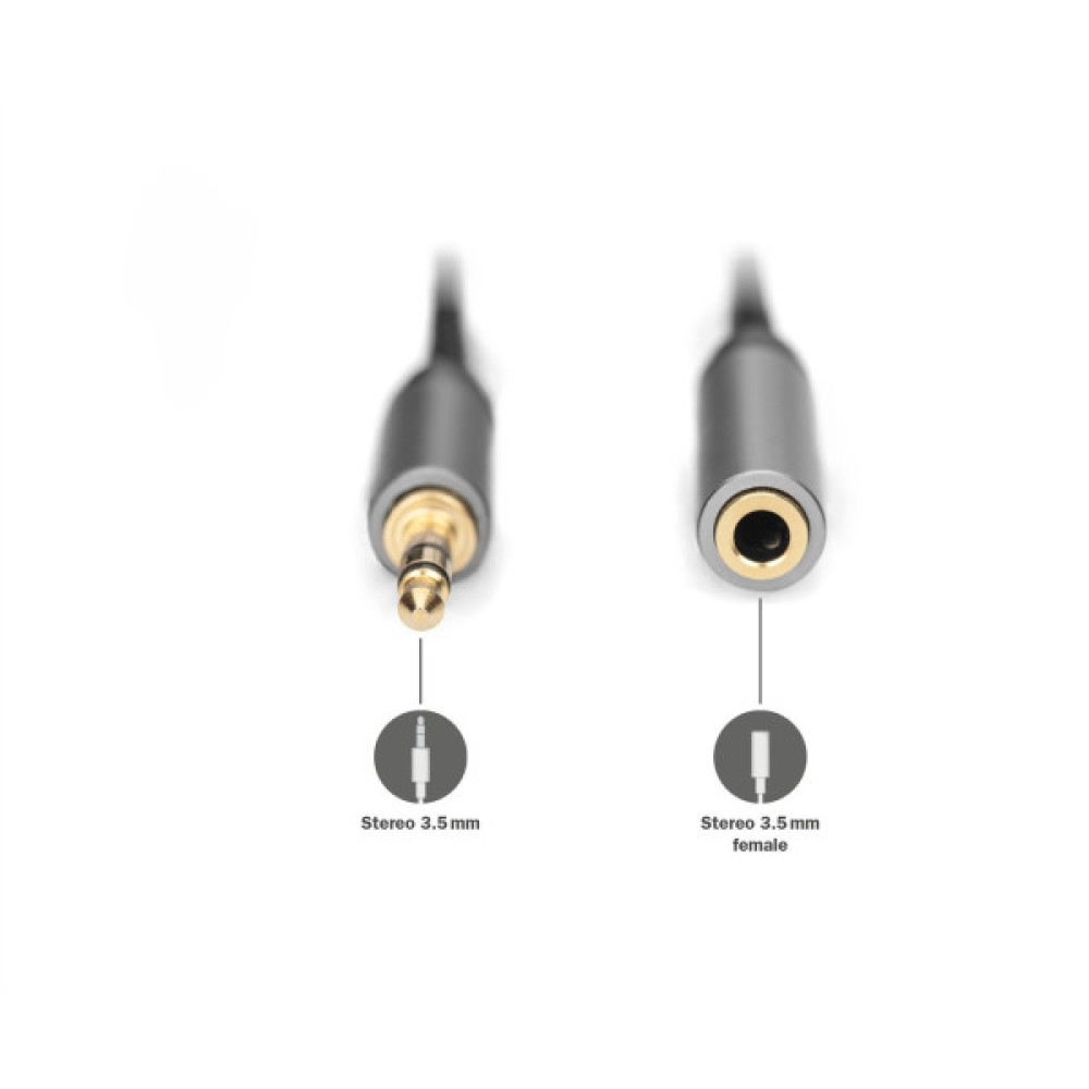 Кабель DIGITUS Audio Extension, 3.5 mm M/F, 3 m