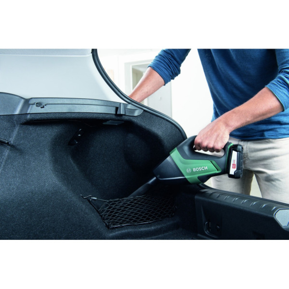 Пилосос професійний акумуляторний Bosch UniversalVac 18, 18В, акб 1х2.5Ач, 9кПа, контейнер 0.5л, 1.3кг
