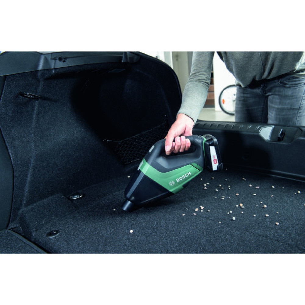 Пилосос професійний акумуляторний Bosch UniversalVac 18, 18В, акб 1х2.5Ач, 9кПа, контейнер 0.5л, 1.3кг