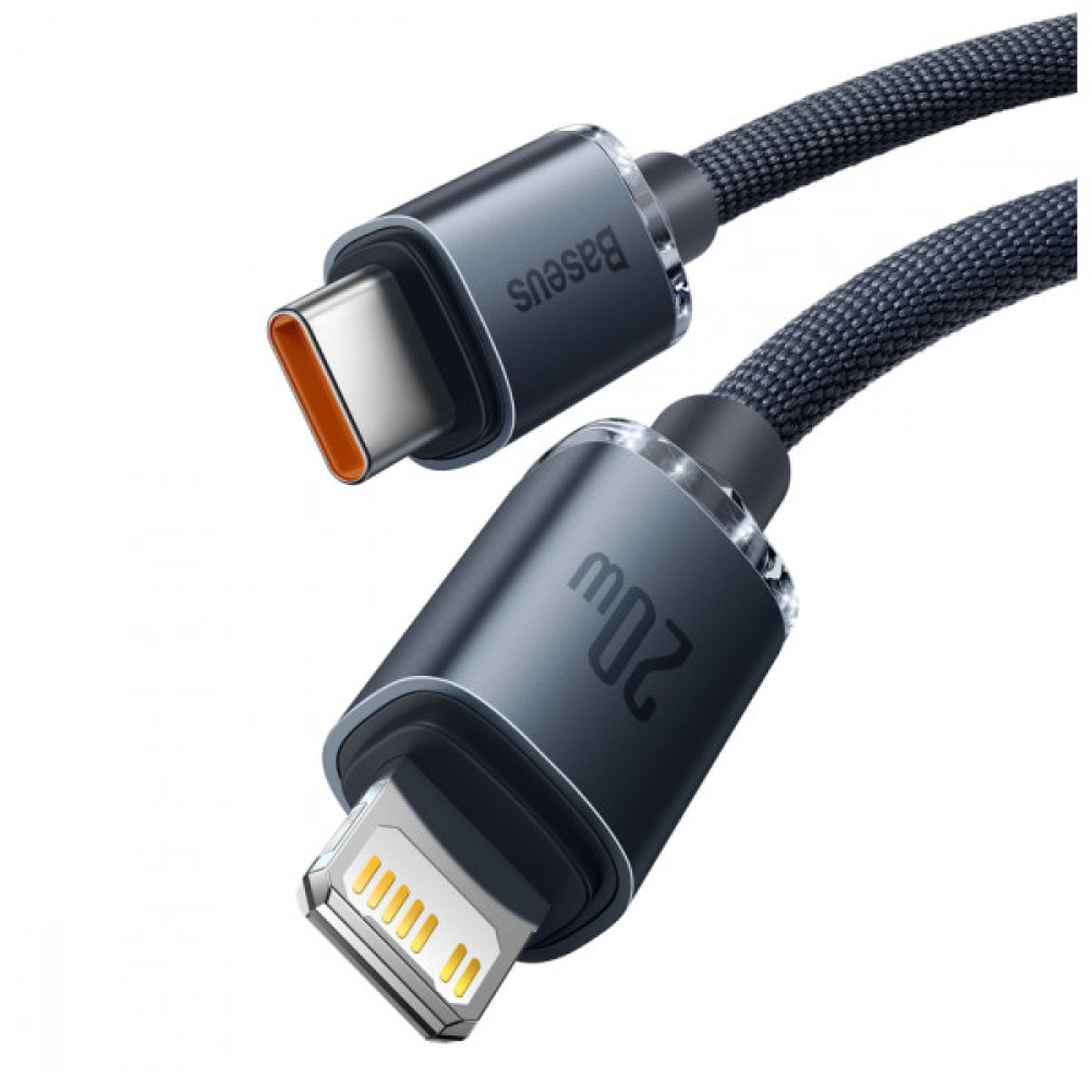 Дата кабель USB-C to Lightning 2.0m 20W Crystal Shine Series black Baseus (CAJY000301)