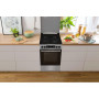 Плита Gorenje комбінована, 70л, 50x60см, метал. кришка, дисплей, IconLed, емальовані реш, титан