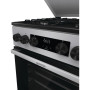 Плита Gorenje комбінована, 70л, 50x60см, метал. кришка, дисплей, IconLed, емальовані реш, титан