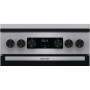 Плита Gorenje комбінована, 70л, 50x60см, метал. кришка, дисплей, IconLed, емальовані реш, титан