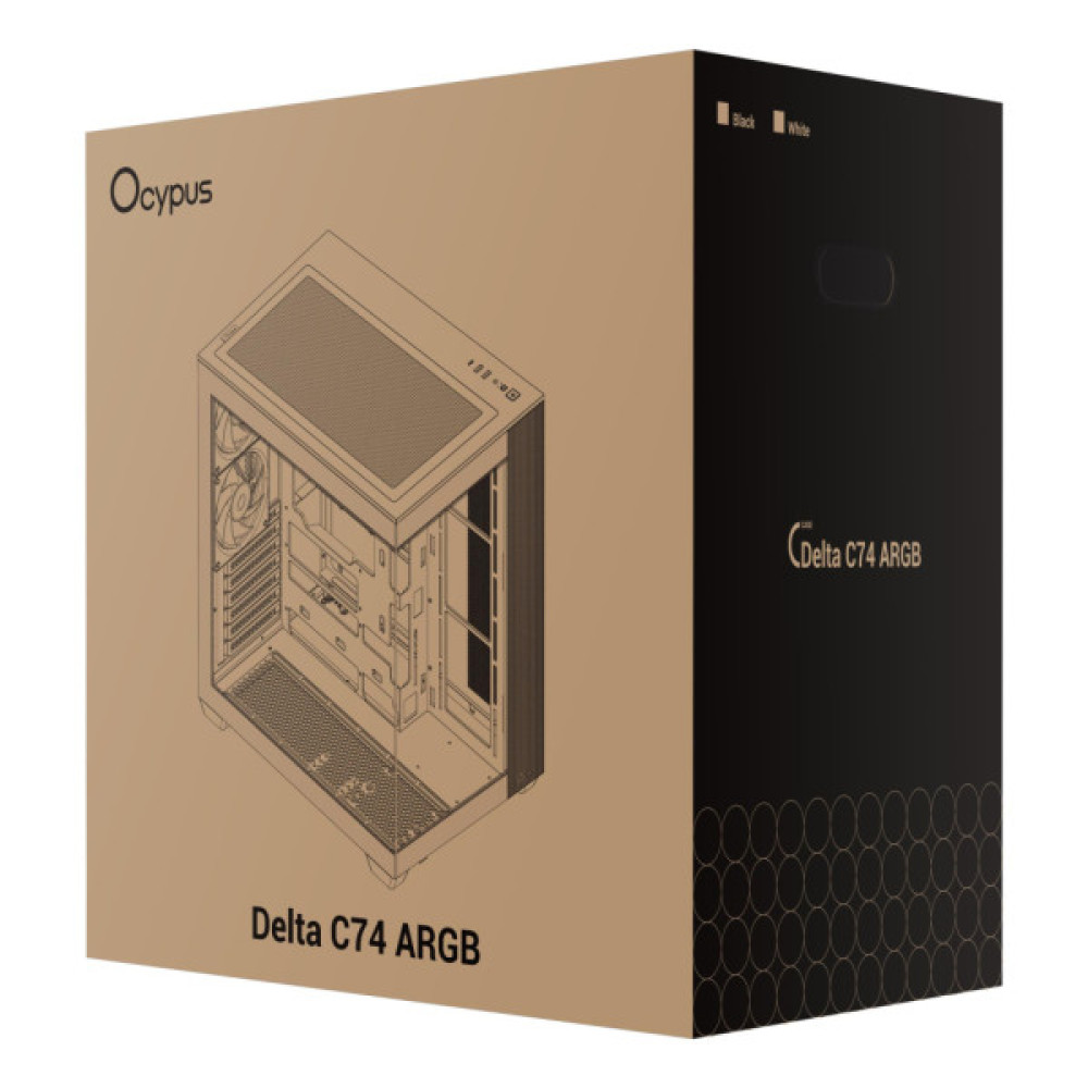 Корпус для ПК OCYPUS DELTA-C74-BKD200XX-GL
