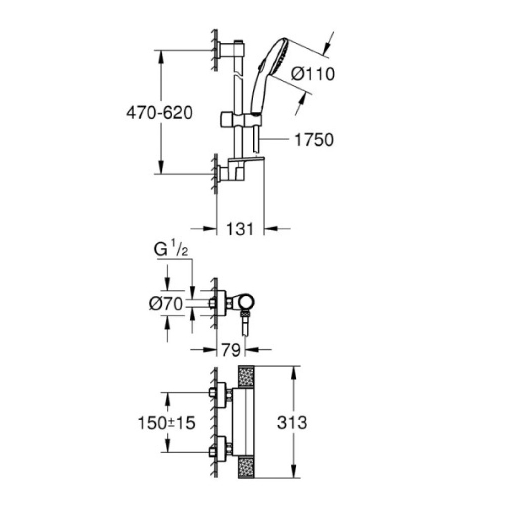 Змішувач Grohe QuickFix Precision Feel (34791001)