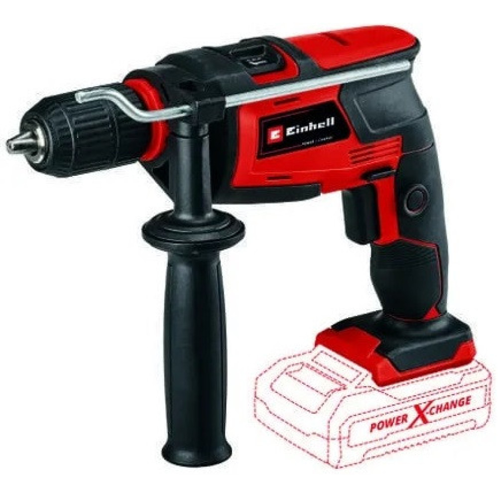 Дриль ударний акумуляторний Einhell PXC TC-ID 18 Li-Solo PXC 18В ШЗП 13мм 2600об/хв 1.6кг без АКБ та ЗП