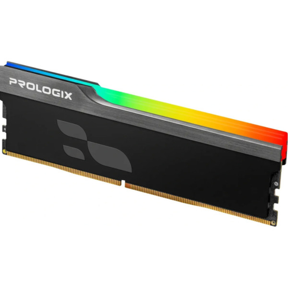 Модуль пам'яті для комп'ютера DDR4 16GB 3200 MHz Onyx Black RGB Prologix (PRO16GB3200YBR4)
