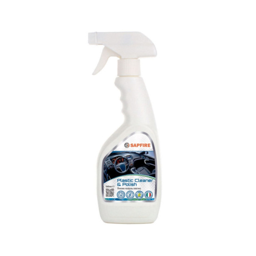 Автополіроль SAPFIRE Plastic Cleaner Polish - лимон 500мл (002821)