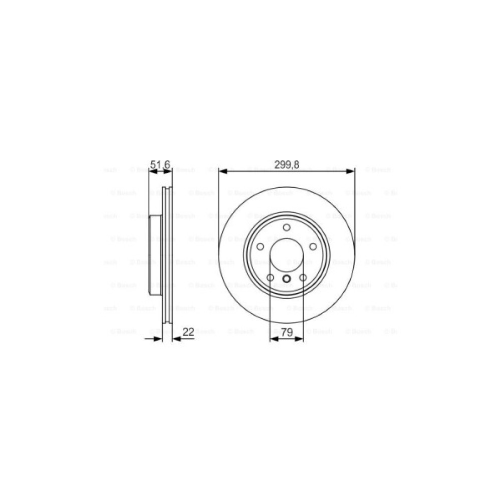 Гальмівний диск Bosch 0 986 479 S32 Гальмівний диск Bosch 0 986 479 S32