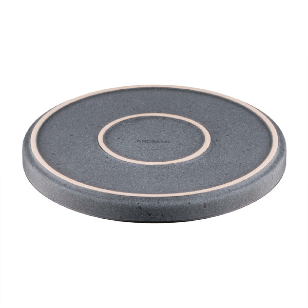 Тарілка Ardesto Fasano, 19.6см, кераміка, сірий темний (AR0319FDG)
