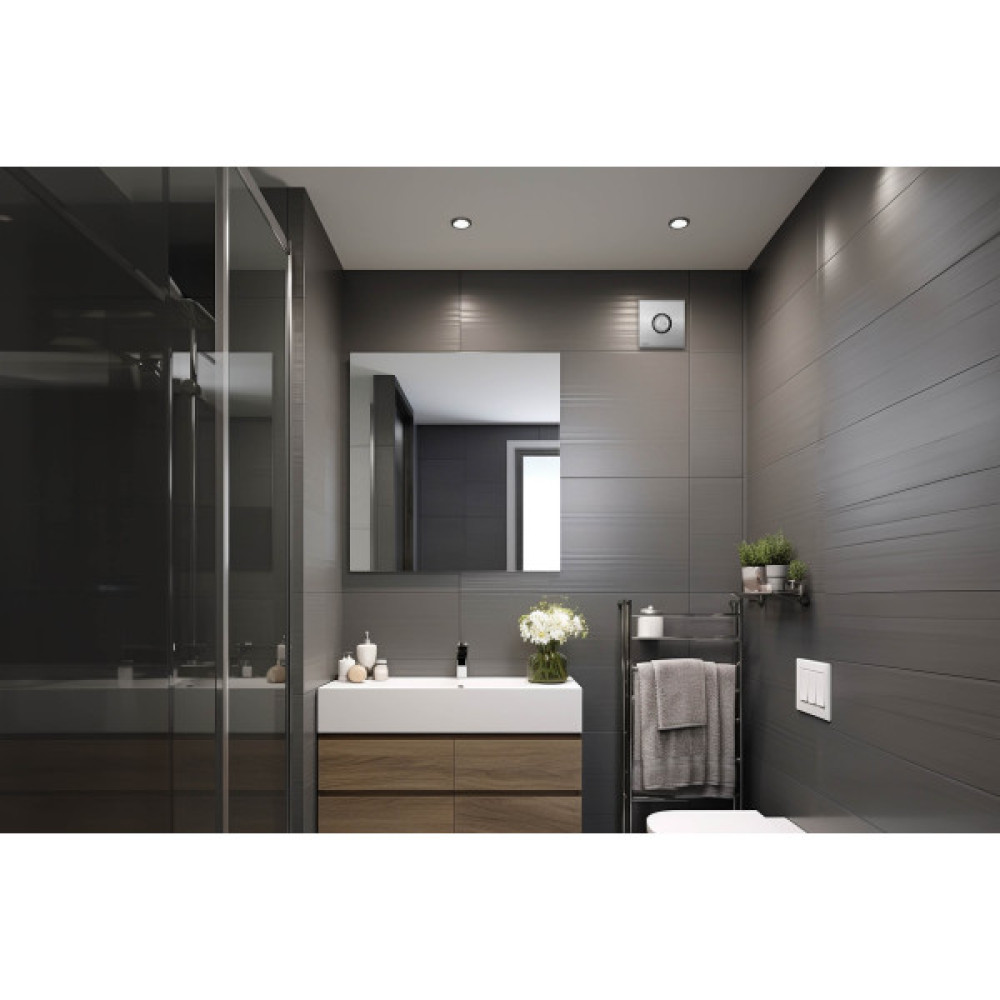 Витяжний вентилятор ARDESTO 25 Вт, 210 м3/г, 1650 об./хв., 35 дБ, сріблястий