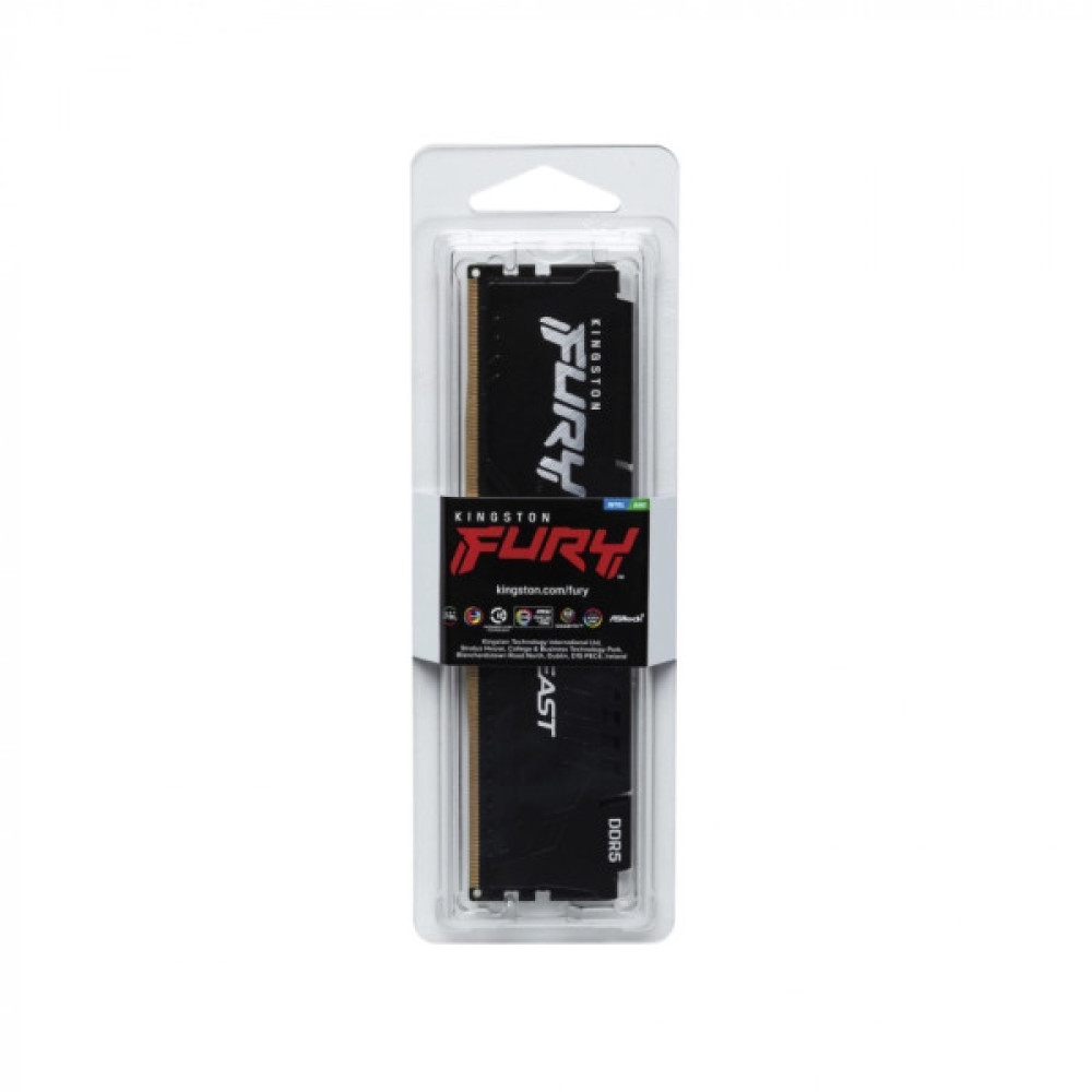 Модуль пам'яті для комп'ютера DDR5 16GB 5600 MHz Beast Black Kingston Fury (ex.HyperX) (KF556C40BB-16)