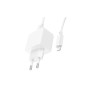 Зарядний пристрій HOCO CS11A USB + cable USB to Lightning white (6942007603577)
