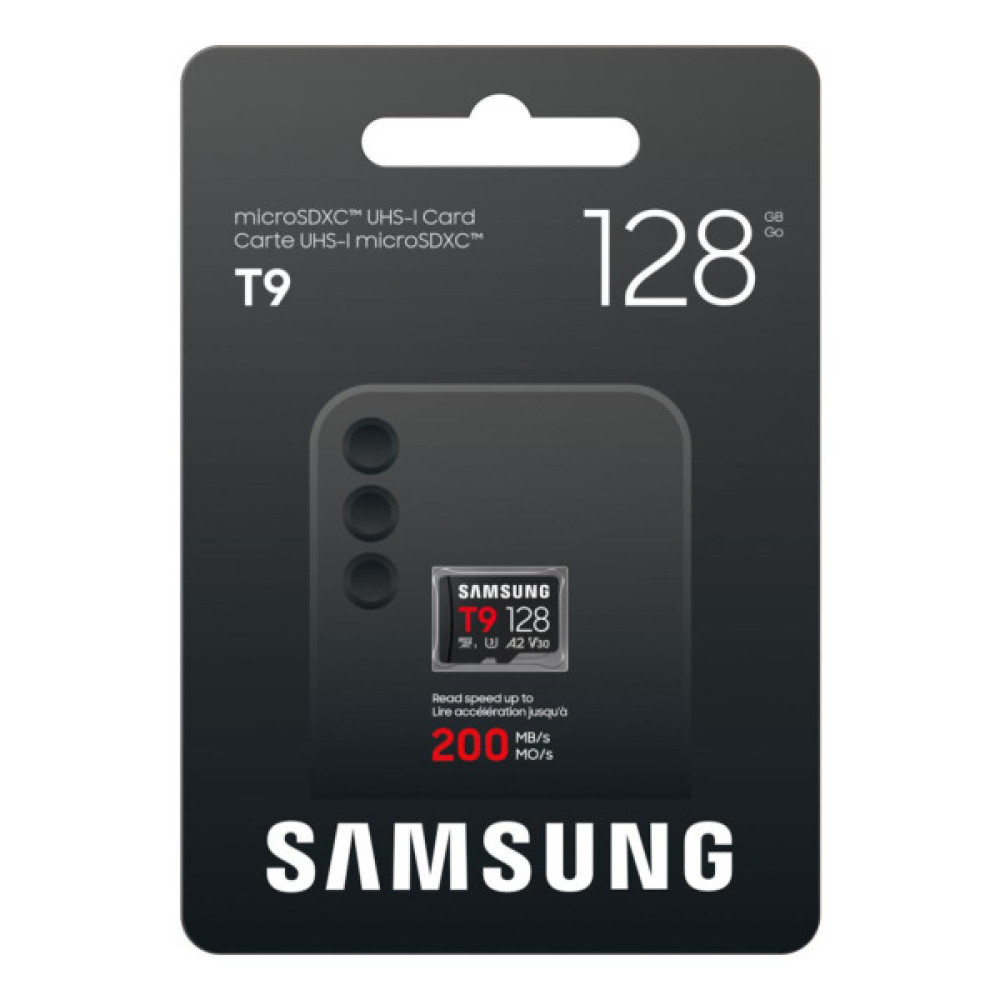 Карта пам'яті Samsung 128GB microSDXC class 10 UHS-I U3 V30 A2 T9 (MB-MH128T/WW)
