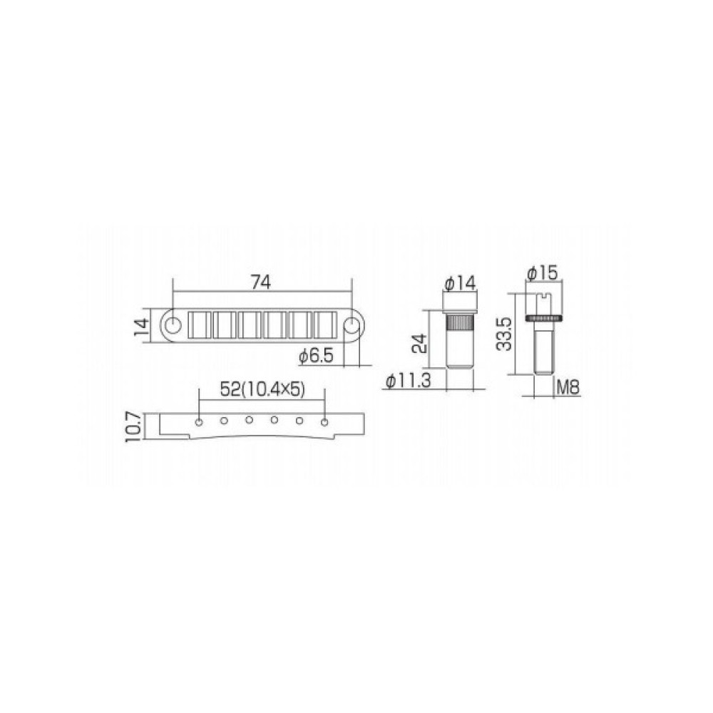 Бридж для гітари Gotoh GE103B-T B
