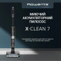 Пилосос Rowenta безпровідний миючий X-Clean 7, 250Вт, конт пил -0.5л, конт для води-0.65л, автон. робота до 50хв, вага-4.2кг, НЕРА, чорний