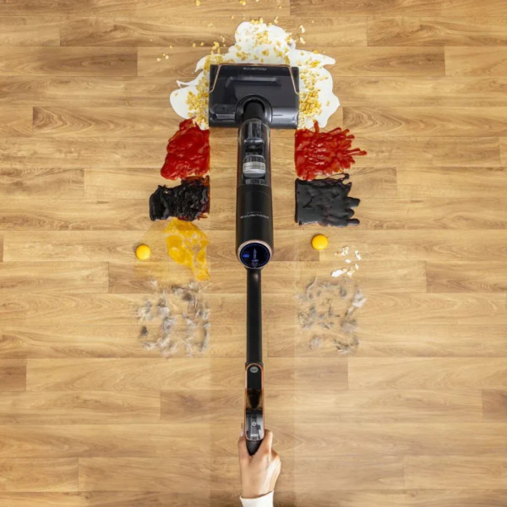 Пилосос Rowenta безпровідний миючий X-Clean 7, 250Вт, конт пил -0.5л, конт для води-0.65л, автон. робота до 50хв, вага-4.2кг, НЕРА, чорний